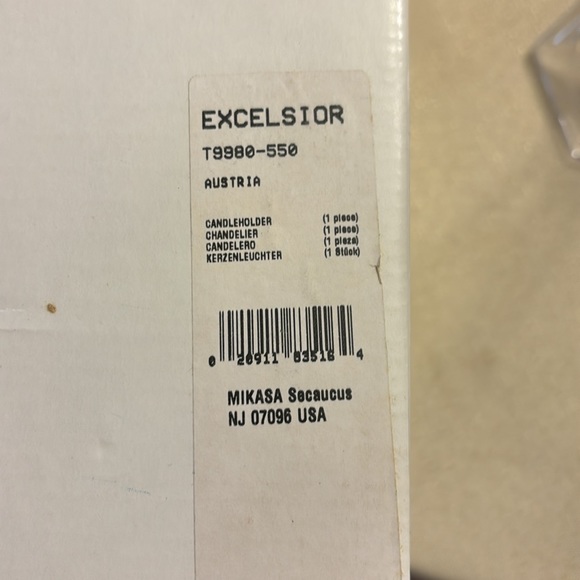 Mikasa Crystal Excelsior Candlestick holder set of (2) - Picture 7 of 7